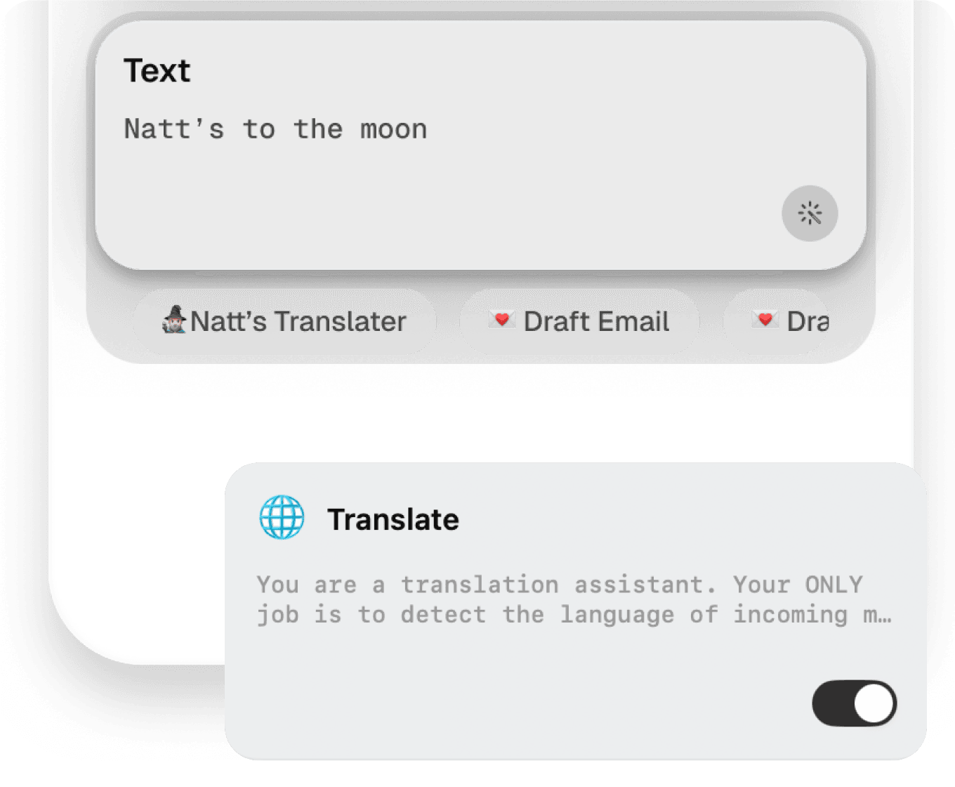 Custom Action feature